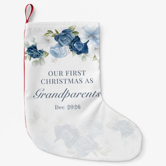 フローラユーカリ祖父母1stクリスマス スモールクリスマスストッキング (正面)