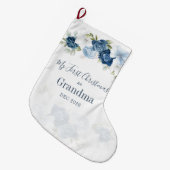 フローラユーカリ祖父母1stクリスマス ラージクリスマスストッキング (正面 (吊り時))
