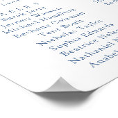 フローラユーカリ結婚のシーティングチャート ポスター (角)