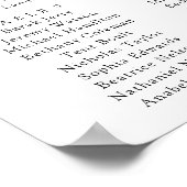 フローラユーカリ結婚のシーティングチャート ポスター (角)