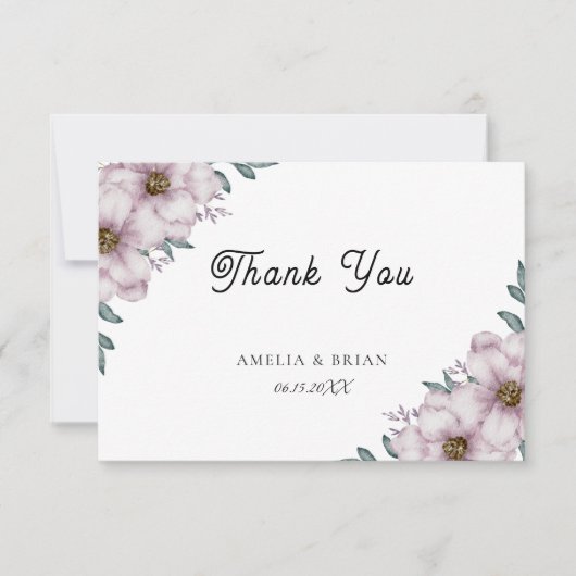 フローラユーカリ結婚サマーサンキューカード サンキューカード (正面)