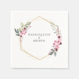 フローラユーカリ結婚プス スタンダードカクテルナプキン