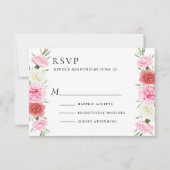 フローラユーカリ結婚プス 出欠カード (正面)