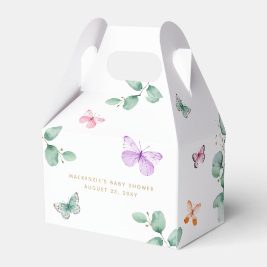 フローラユーカリ蝶の赤ちゃんシャワーありがとう フェイバーボックス (裏面サイド)