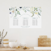 フローラユーカリ30ゲスト3テーブル座席表 ポスター (キッチン)