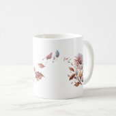 フローラヨークシャーテリアかわいい犬の頭の水色 コーヒーマグカップ (正面右)