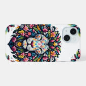 フローラライオンシルエット iPhone 15ケース (裏面横)