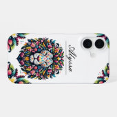 フローラライオンシルエット iPhone 16ケース (裏面横)