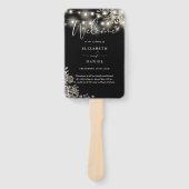 フローラライツブラックゴシック結婚式 プログラム ハンドファン (正面)