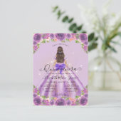 フローラライトパープル金ゴールドグラムプリンセスキンセアニェラ ポストカード (スタンド正面)