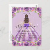 フローラライトパープル金ゴールドグラムプリンセスキンセアニェラ ポストカード (正面/裏面)