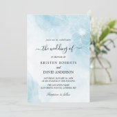 フローラライトブルー結婚式招待状 招待状 (スタンド正面)