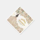 フローラライト金ゴールドドレスプリンセスティアラキンセアニェラ スタンダードカクテルナプキン (角)