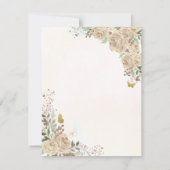 フローラライト金ゴールドプリンセスキンセアニェラありがとう 招待状 (裏面)