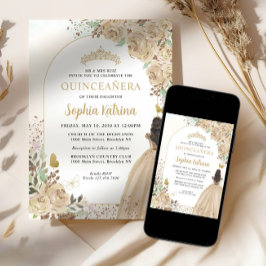 フローラライト金ゴールドプリンセス誕生日キンセアニェラ 招待状