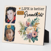 フローラライフは良い2写真グランドキッズオレンジ フォトプラーク (側面)