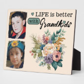 フローラライフは良い2写真グランドキッズグリーン フォトプラーク (側面)