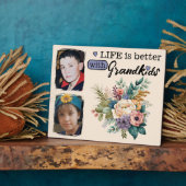 フローラライフは良い2写真グランドキッズ紫 フォトプラーク (側面)