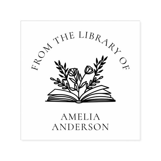 フローラライブラリからの名前をカスタムする セルフインキングスタンプ (デザイン)