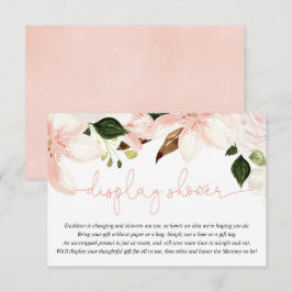 フローラライリピンク白フローラディスプレイシャワー エンクロージャーカード