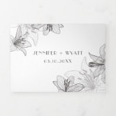 フローラライリーオールインワン招待状 三つ折り招待状 (カバー)