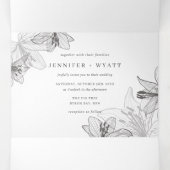 フローラライリーオールインワン招待状 三つ折り招待状 (内部中)