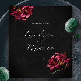 フローラライリーダークゴシック結婚ズ ワインラベル