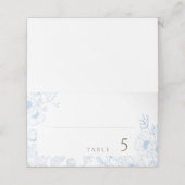 フローララインアフランスのートブルー結婚ズ プレイスカード (外部開封)
