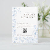 フローララインアフランスのートブルー結婚ズ 出欠カード (スタンド正面)