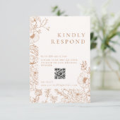 フローララインアートテラコッタ結婚ズ 出欠カード (スタンド正面)