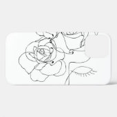 フローララインアートミニマル:女性。 Case-Mate iPhoneケース (裏面 (横))