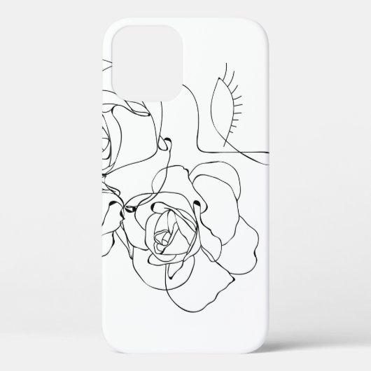 フローララインアートミニマル:女性。 Case-Mate iPhoneケース (裏面)