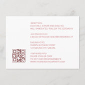 フローララインアート中国の赤面結婚の詳細 エンクロージャーカード (裏面)