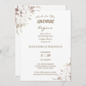 フローララインズグラスハネムーンシャワー招待状 招待状 (正面/裏面)