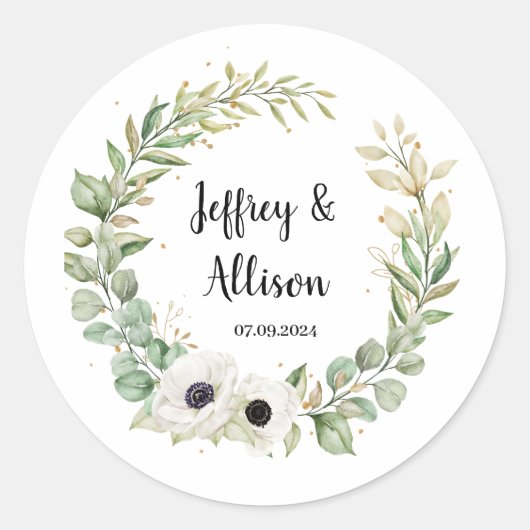 フローララウンドスティッカー ラウンドシール (正面)