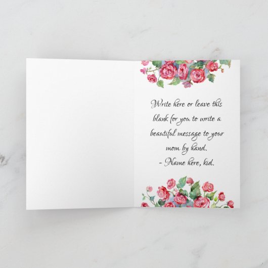 フローララウンドフレーム写真母の日 シーズンカード (内部)