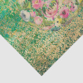 フローララウンドブーケモノグラムグリーン金ゴールドデクページ 薄葉紙 (詳細)