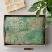 フローララウンドブーケモノグラムグリーン金ゴールドデクページ 薄葉紙 (ギフト)