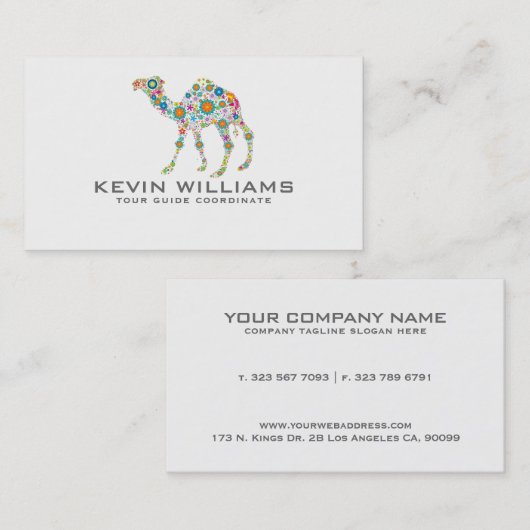 フローララクダイラストレーションツアーガイド 名刺 (正面/裏面)