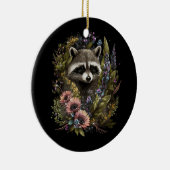 フローララクーン春自然ラクーンラクーンラバーズコッタグ セラミックオーナメント (右)