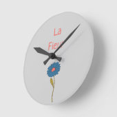 フローララシンプルフルーアフラワー ラウンド壁時計 (傾斜)