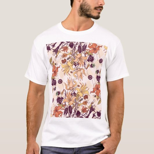 フローララスタイラストレーション Tシャツ (正面)