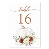 フローララストクリームカボチャ秋素朴テーブル番号 テーブルナンバー (裏面)