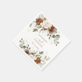 フローララストクリームグリーン結婚リー金ゴールド スタンダードカクテルナプキン (角)