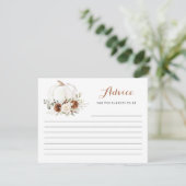 フローララストクリームパンプキンベビーシャワーアドバイスカード エンクロージャーカード (スタンド正面)