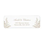 フローララストグリーナリークリーム差出人住所ラベル ラベル (正面)