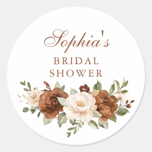 フローララストグリーンリーピーチ封筒用シールシール ラウンドシール (正面)