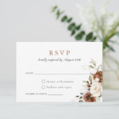 フローララストパンプキングリーナリー秋の結婚式RSVP 招待状 (スタンド正面)