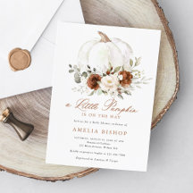 フローララストパンプキングリーン秋ベビーシャワーインヴィ