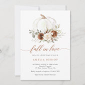 フローララストパンプキン秋インラブブライダルシャワー 招待状 (正面)